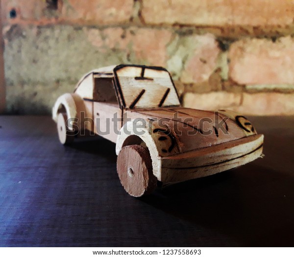 toy car made of
wood