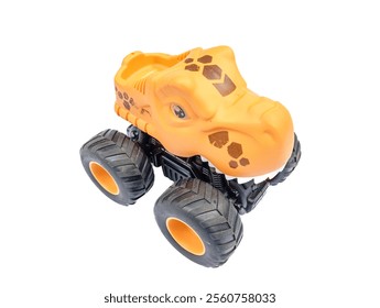 toy car, monster truck toys on white background