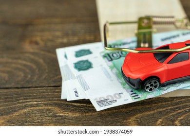 Toy Car In A Mousetrap With Money, The Concept Of A Credit