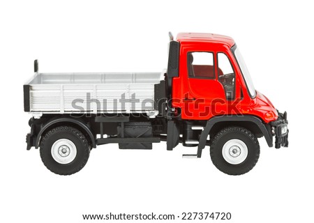 Toy car truck isolated on white background