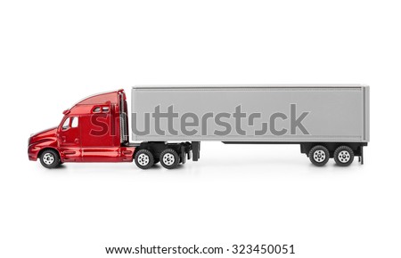 Toy car truck isolated on white background