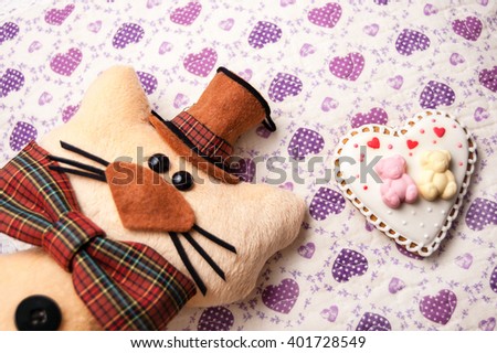 toy cat hat bow tie on stock photo edit now 401728549 shutterstock