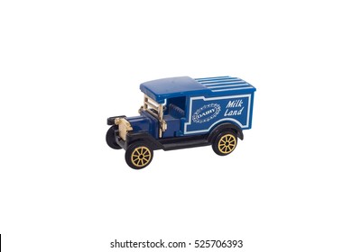 Toy Classic Milk Truck Isolated