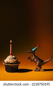 Toy Dinosaur Party Cap Cupcake