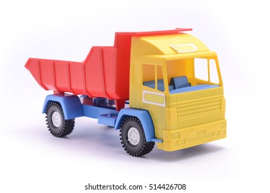 Toy Dump Truck Isolated On White