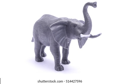 Toy Elephant Isolated On White