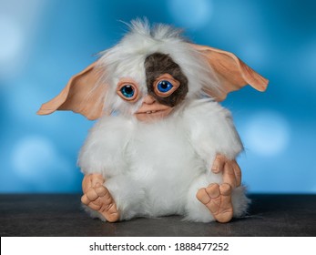 toy Gremlin Gizmo, hand made in a mixed technique from faux fur and polymer clay - Shutterstock ID 1888477252