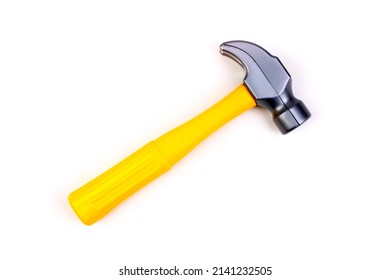 Toy. The hammer isolated on white background. Top view.The hammer isolated on white background. Top view - Shutterstock ID 2141232505