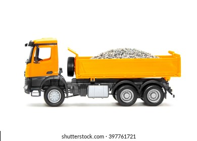 Toy Heavy Truck Isolated Over White Background