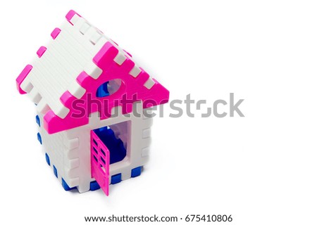 Toy house on a white background.