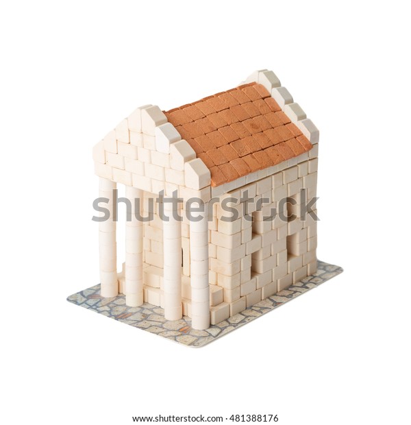 Toy Houses Clay Brick Kits Realistic Stock Photo Edit Now 481388176