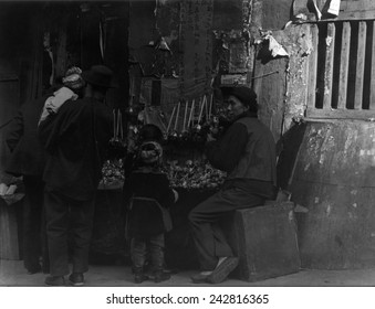 TOY MERCHANTS. Chinese Immigrants In San Francisco. From Arnold Genthe's CHINATOWN SERIES. Ca. 1900.