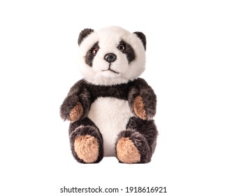 Toy panda on a white background. beautiful cute teddy bear Isolated.