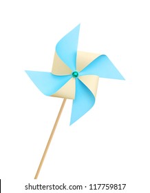 Toy Pinwheel On White Background