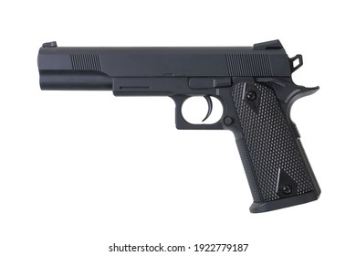 Toy pistol or Fake gun isolated on white background, clipping path included.