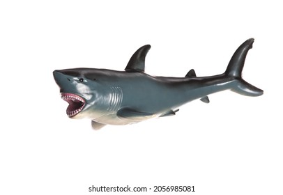 Toy Plastic Shark Isolated On White Background