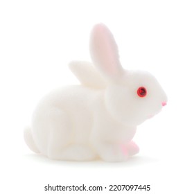 Toy Rabbit Isolated On White Background.