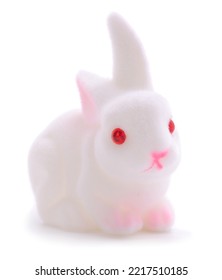 Toy Rabbit Isolated On White Background.