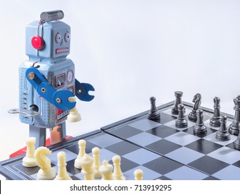 Toy Robot Playing Chess / Artificially Intelligent Robot