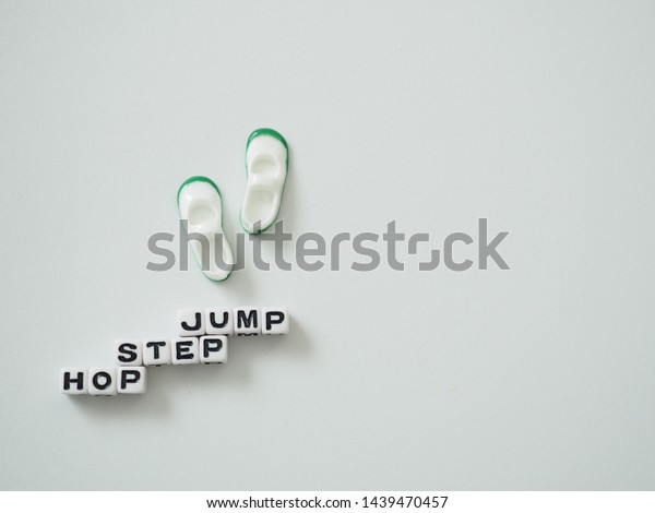 Toy Shoes Hop Step Jump Word Stock Photo Edit Now