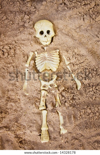 skeleton sand toy