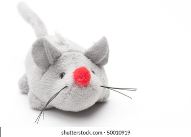 Toy Soft Mouse With On A White Background