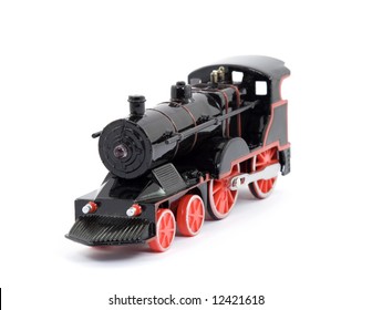 Toy Steam Train Engine Studio Isolated