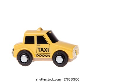 Toy Taxi Cab Isolated White