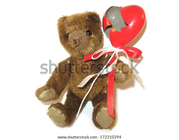 teddy bear with broken heart