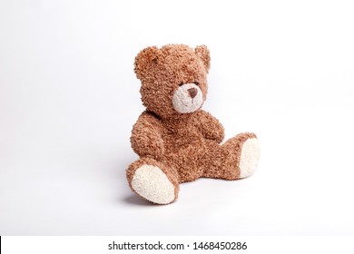 toy teddy isolated on white background. a soft bear toy  on a white background - Shutterstock ID 1468450286