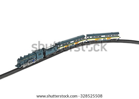 Toy train isolated on white background