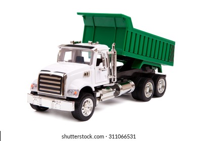 Toy Truck, Dump Truck On White Background