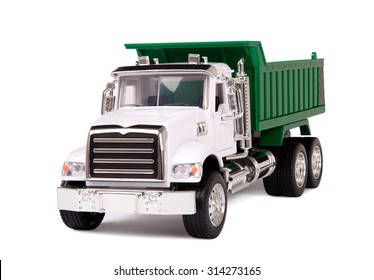 Toy Truck, Dump Truck On White Background