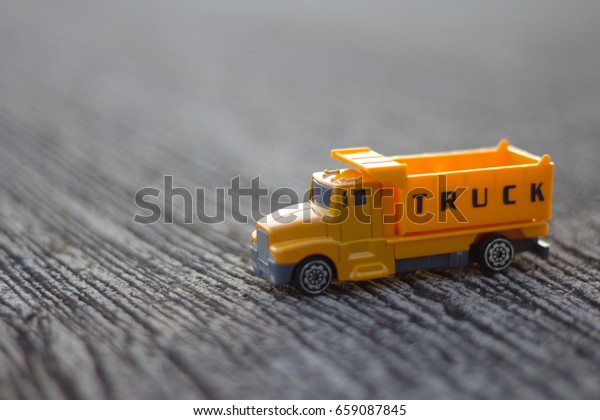 Toy truck with evening\
light