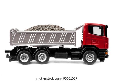 Toy Truck Isolated Over White Background