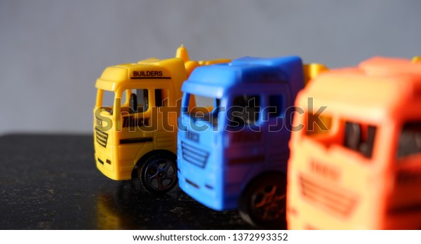 Toy trucks made from
plastic
