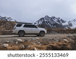 Toyota 4RUNNER TRD OFFROAD on high altitude mountains,Tibet,China