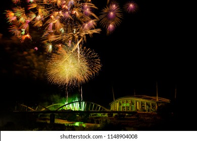 Toyota Aichi Japan 07 29 2018 Fireworks Show In Front Of Toyota Stadium.