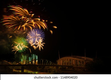 Toyota Aichi Japan 07 29 2018 Fireworks Show In Front Of Toyota Stadium.