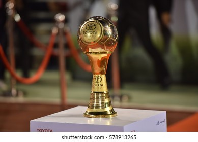 Toyota Premier Cup Trophy During Toyota Premier Cup 2016 Between Muangthong United And Sanfrecce Hiroshima At Suppachalasai Stadium On February 4,2017 In Thailand.