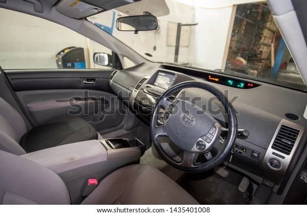 Toyota Prius Hybrid 2014 Interior Catalytic Stock Image