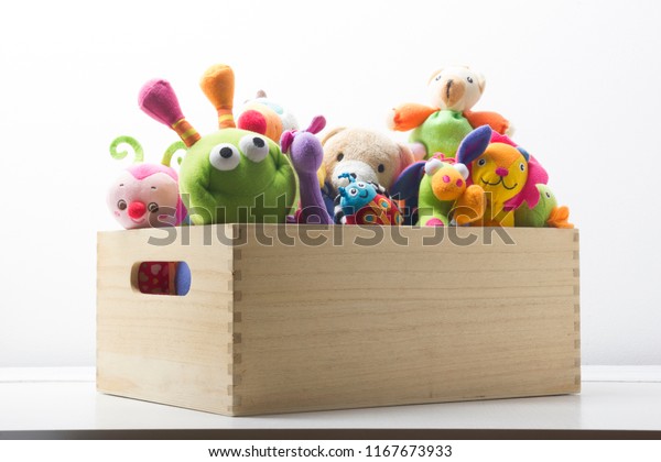 Toys Collection Box Isolated On White Stock Photo (Edit Now) 1167673933