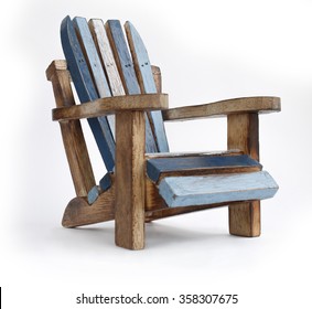 toys wooden chair  on white background 