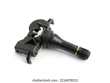 TPMS sensor – tyre pressure monitoring system. Isolated on white. - Shutterstock ID 2216078313