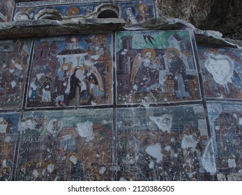 Trabzon, Turkey 06.05.2014 The Iconoclasm Period, Visitors And Treasure Hunters Played An Important Role In The Destruction Of Sümela Monastery.