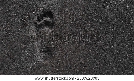 Image, Stock Photo Traces in the sand Beach