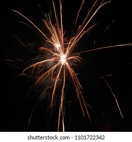 Tracing Capture Firework Full Explosion Stock Photo 1101722342 ...
