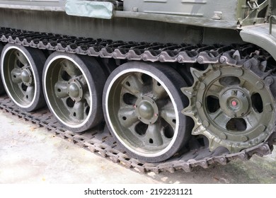 The Track And Wheel Of T-54 Tank, A Famous Soviet Main Batte Tank Introduced In The Year Following The Second World War