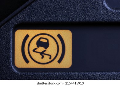 traction control warning light in car dashboard