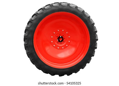 Tractor Big Wheel Isolated